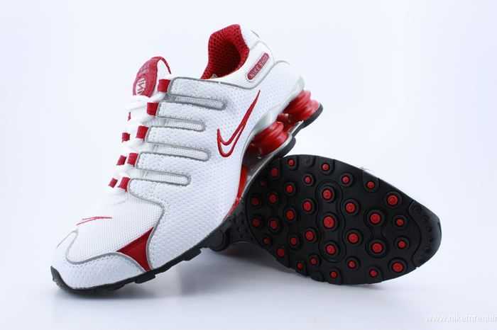 blanc et rouge chaussures nike shox NZ (2)